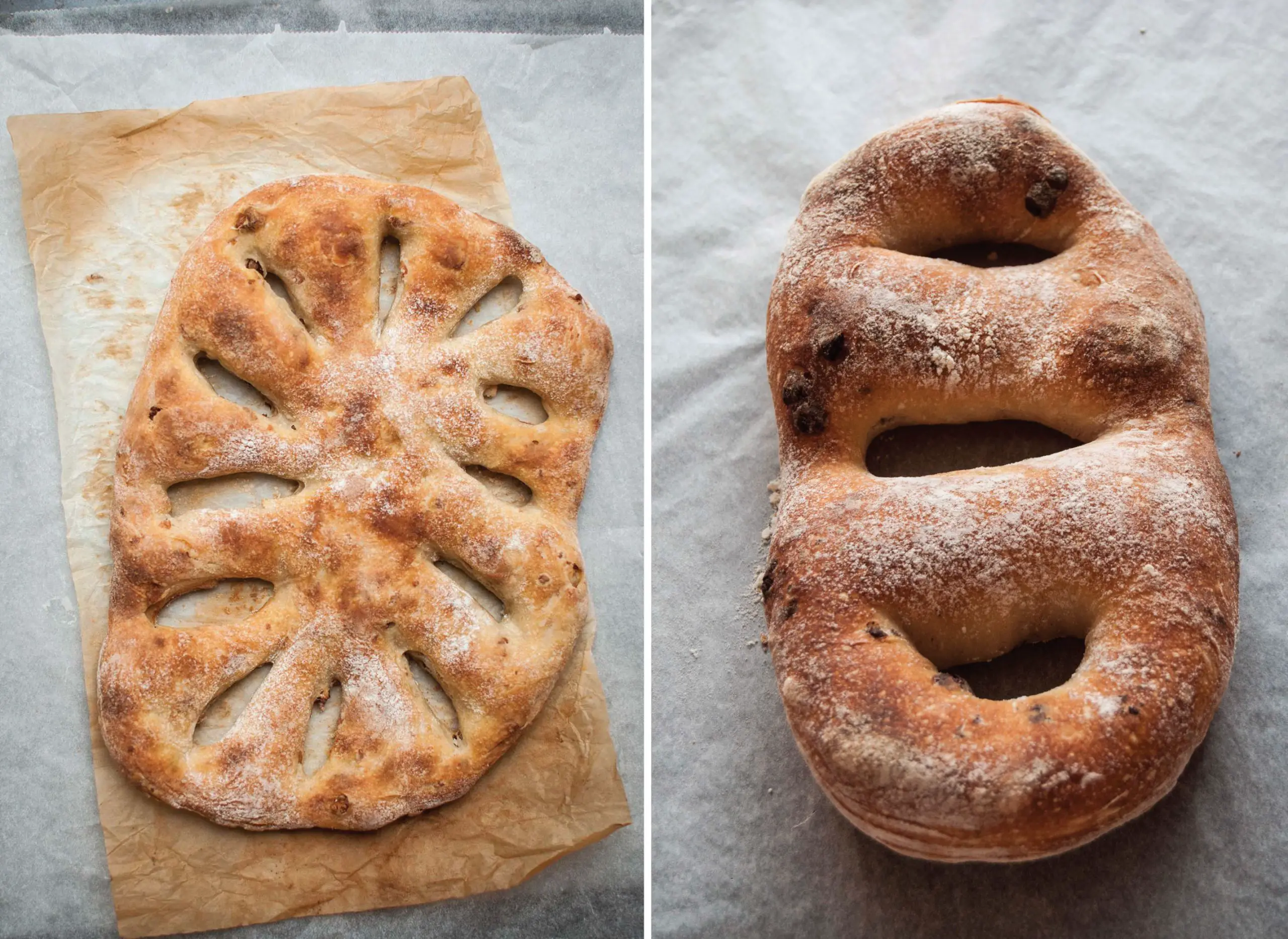underproofed-and-proofed-fougasse